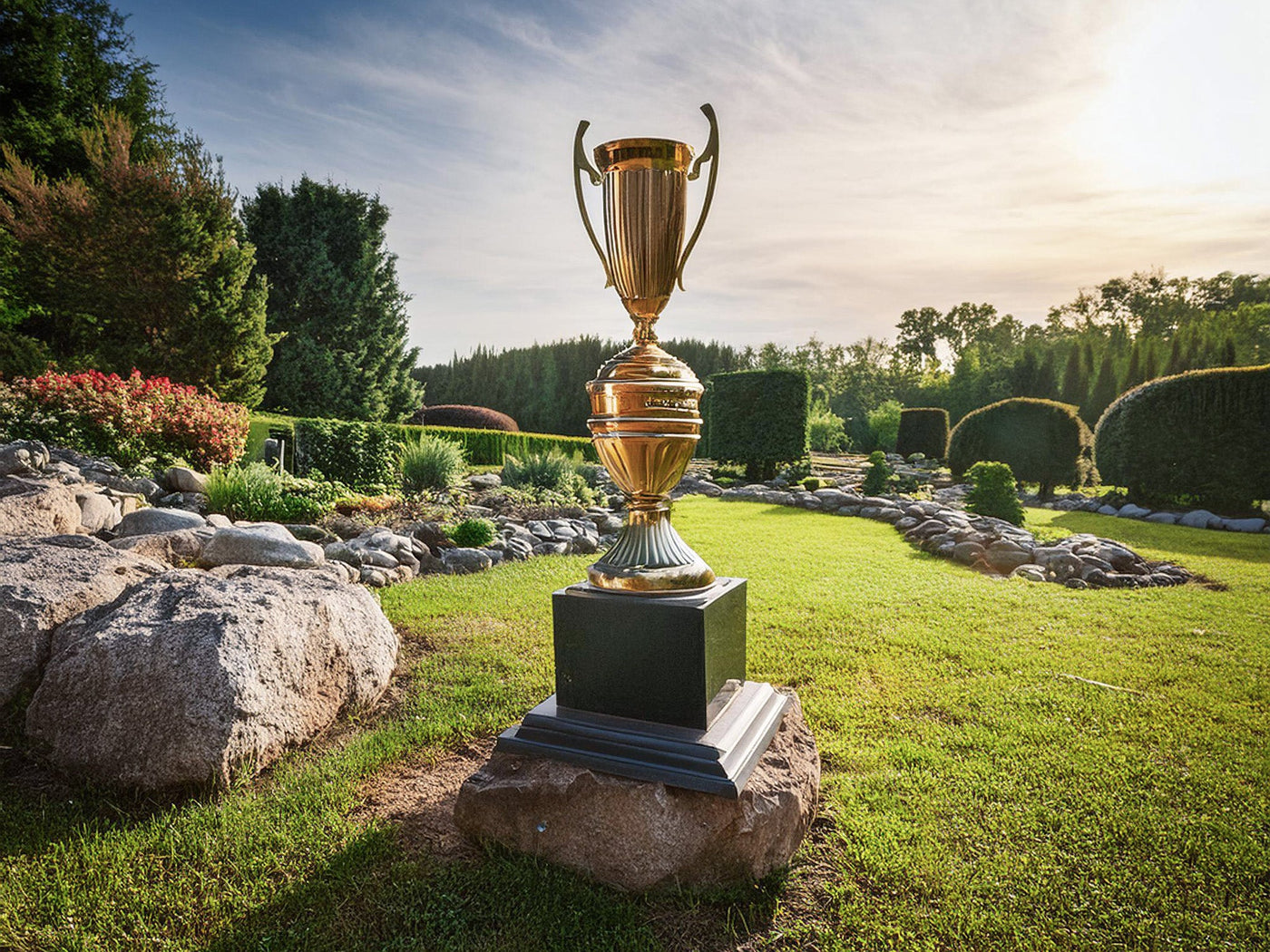 Pokal in einem Ziergarten