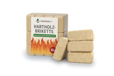 10 kg Beutel RUF -- Hartholzbriketts im Beutel - zierkiese.de