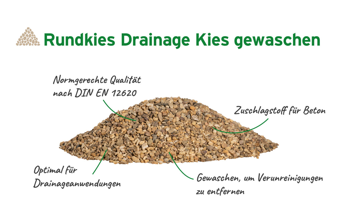 kies drainage blumenkasten Rundkies Drainage Kies gewaschen 2-8 und 8-16 mm DIN EN 12620