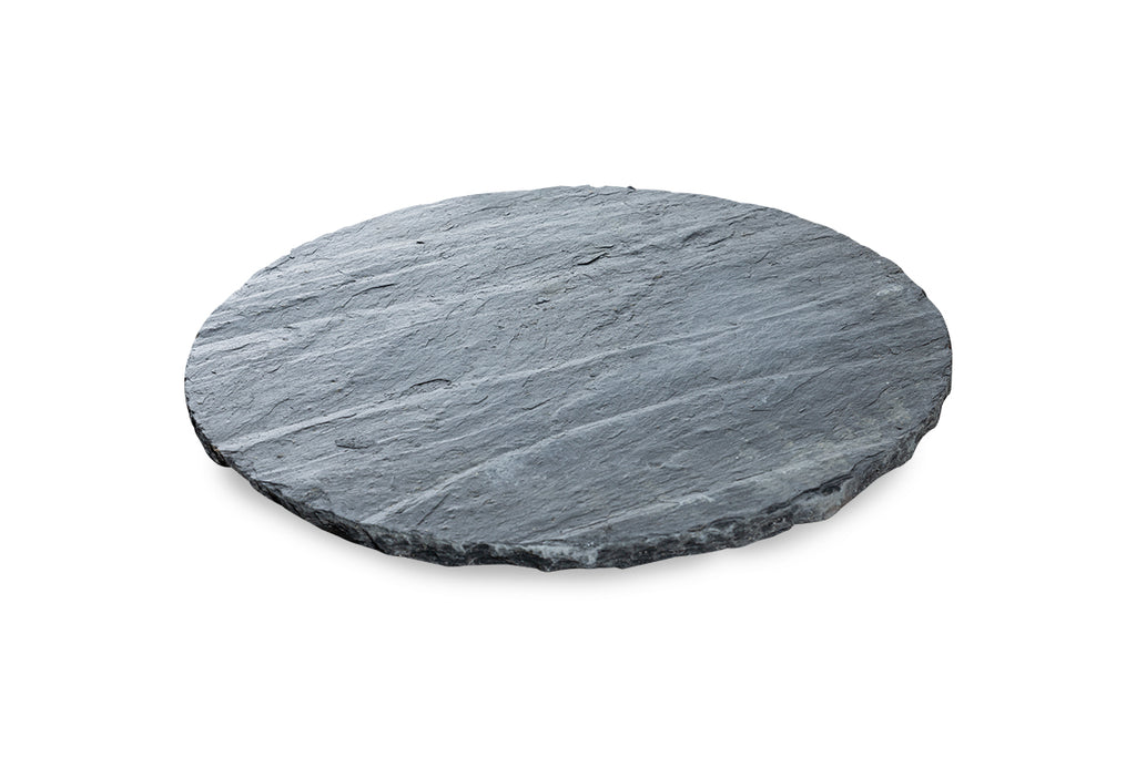 Trittstein Schiefer Rund Japanplatte anthrazit 40 cm Step Stone schwarz
