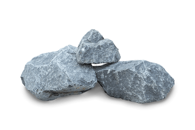 Steingröße 10-40 cm -- grauer Basalt Stein – Zierkiese.de 